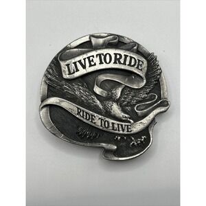 HARLEY DAVIDSON VINTAGE 75 YEAR ANNIVERSARY PEWTER 1978 AMF BELT BUCKLE